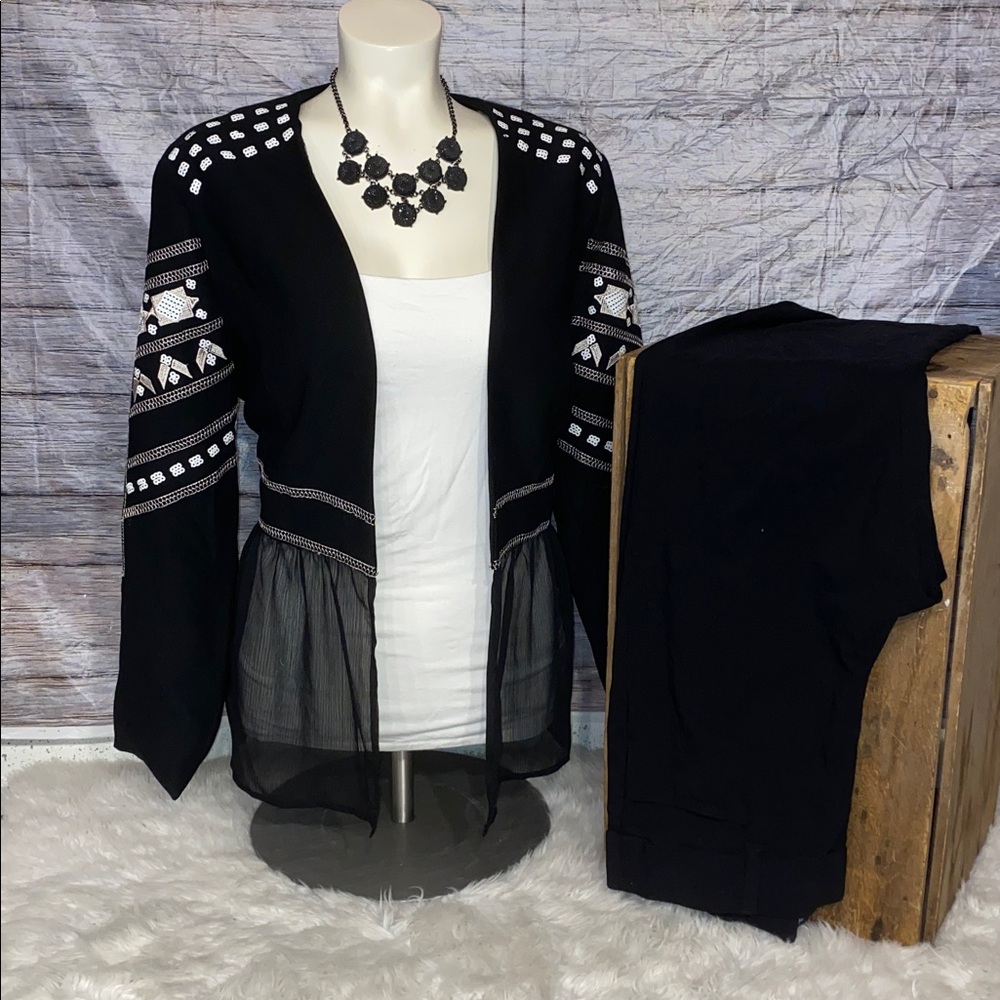 XOXO Classic Black Blazer With Sequins